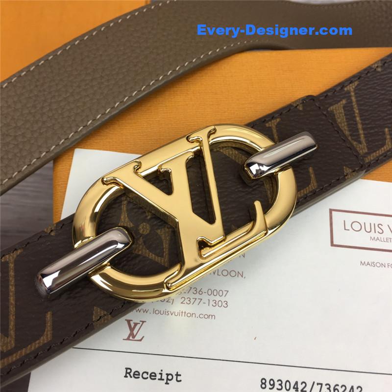 l0vis Vvtt0n lv logo buckle leather belt