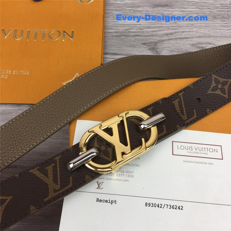 l0vis Vvtt0n lv logo buckle leather belt
