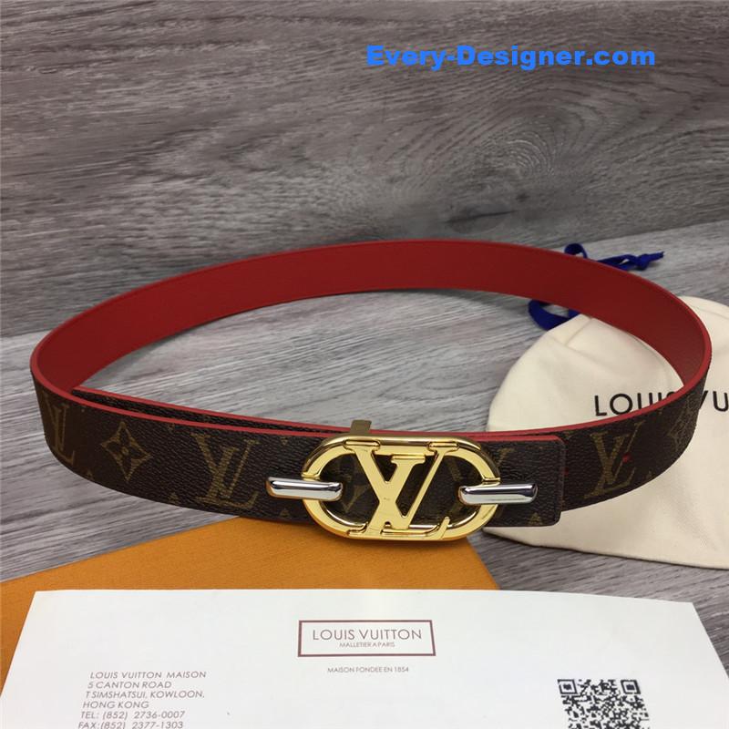 louis vuitton LV logo buckle leather belt