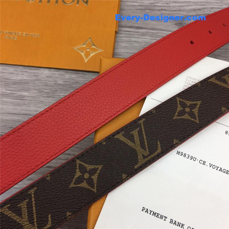 louis vuitton LV logo buckle leather belt