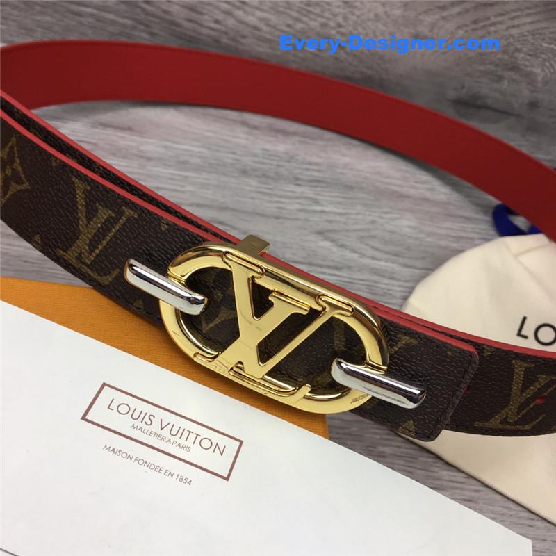 louis vuitton LV logo buckle leather belt