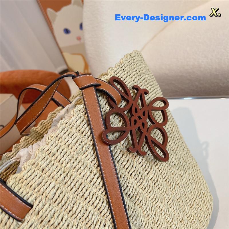 L0ew* straw bag x-tote