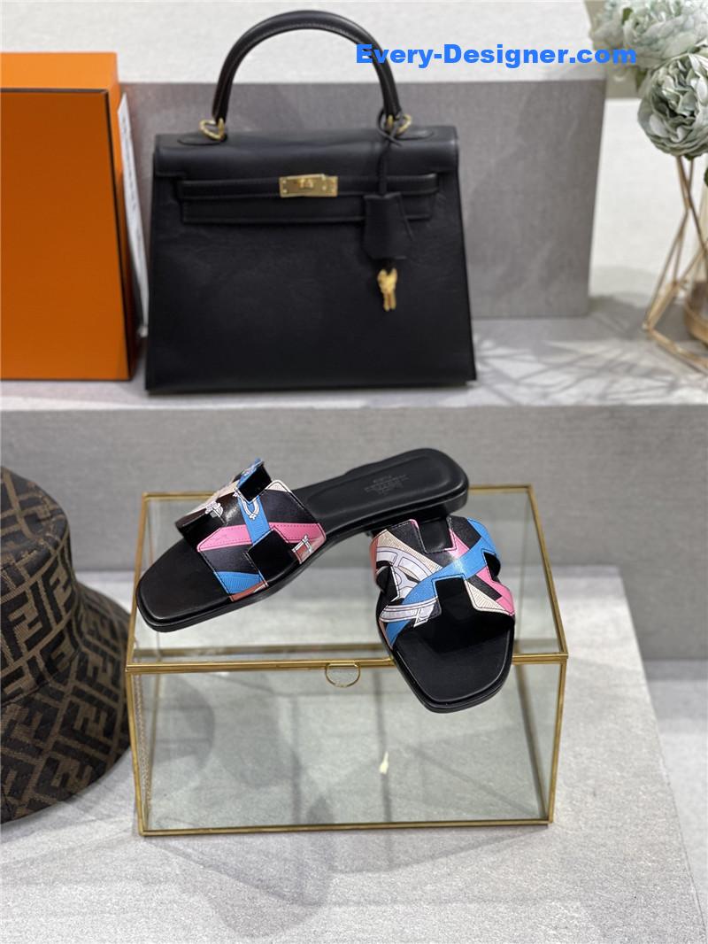 Hermes early spring new color slippers