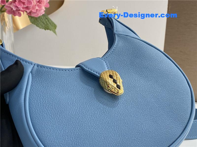 Bv1g*ai mini serpenti leather hobo bag