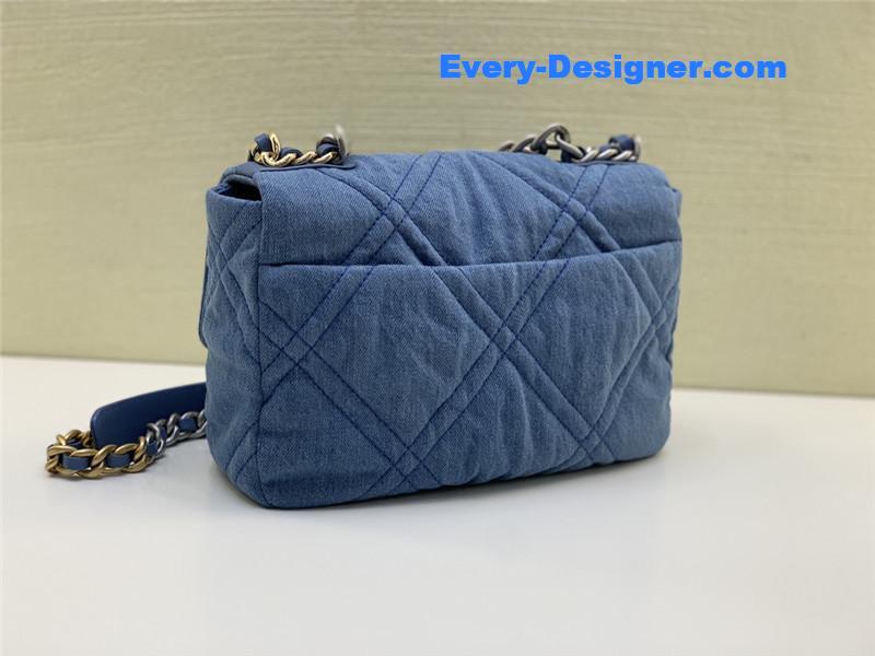 Ch**el denim light silver 19 bag