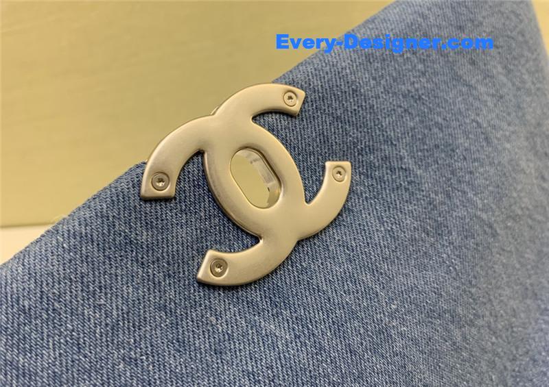 Ch**el denim light silver 19 bag