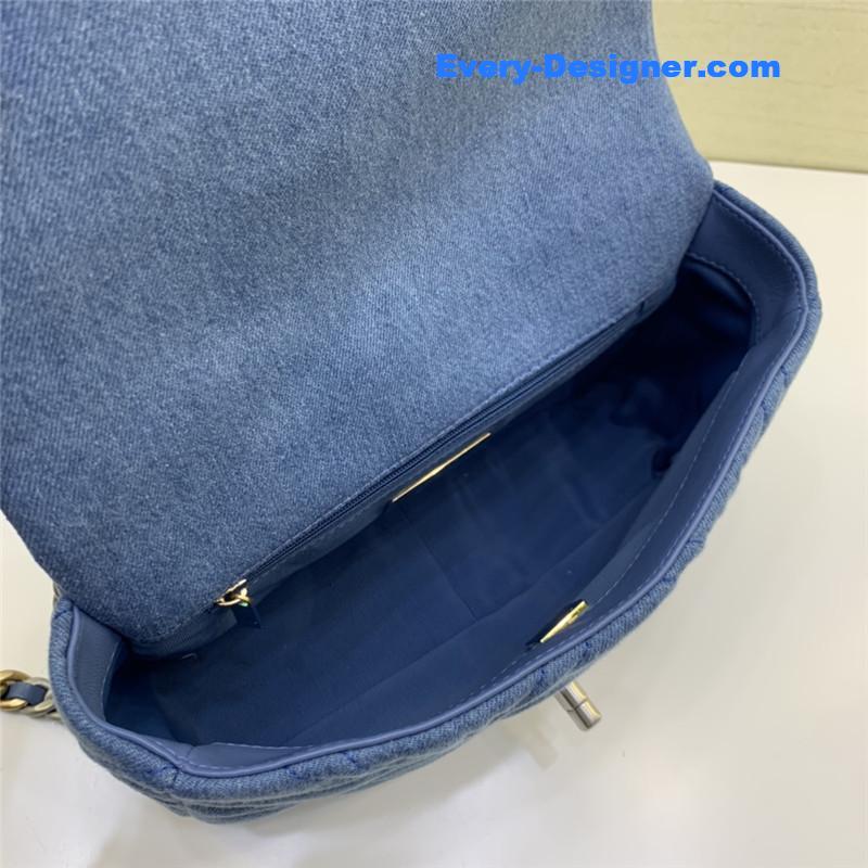 Ch**el denim light silver 19 bag