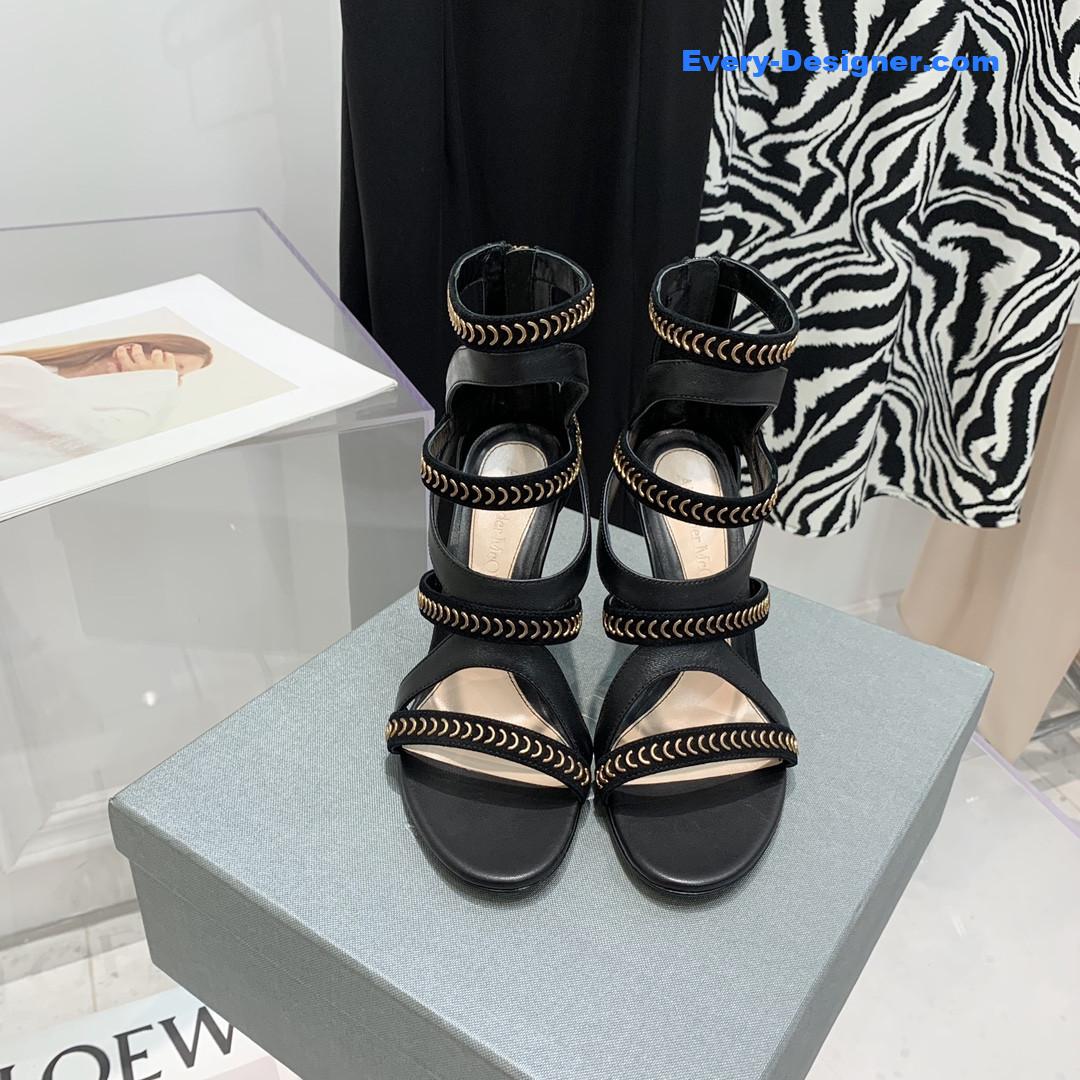 Alexander mcqueen metal embellished open toe sandals