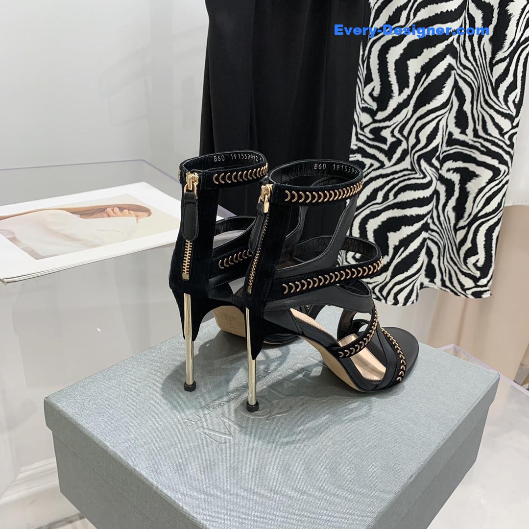 Alexander mcqueen metal embellished open toe sandals