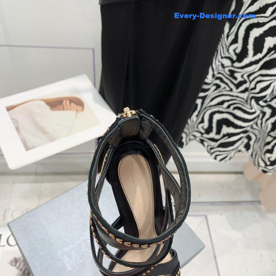 Alexander mcqueen metal embellished open toe sandals