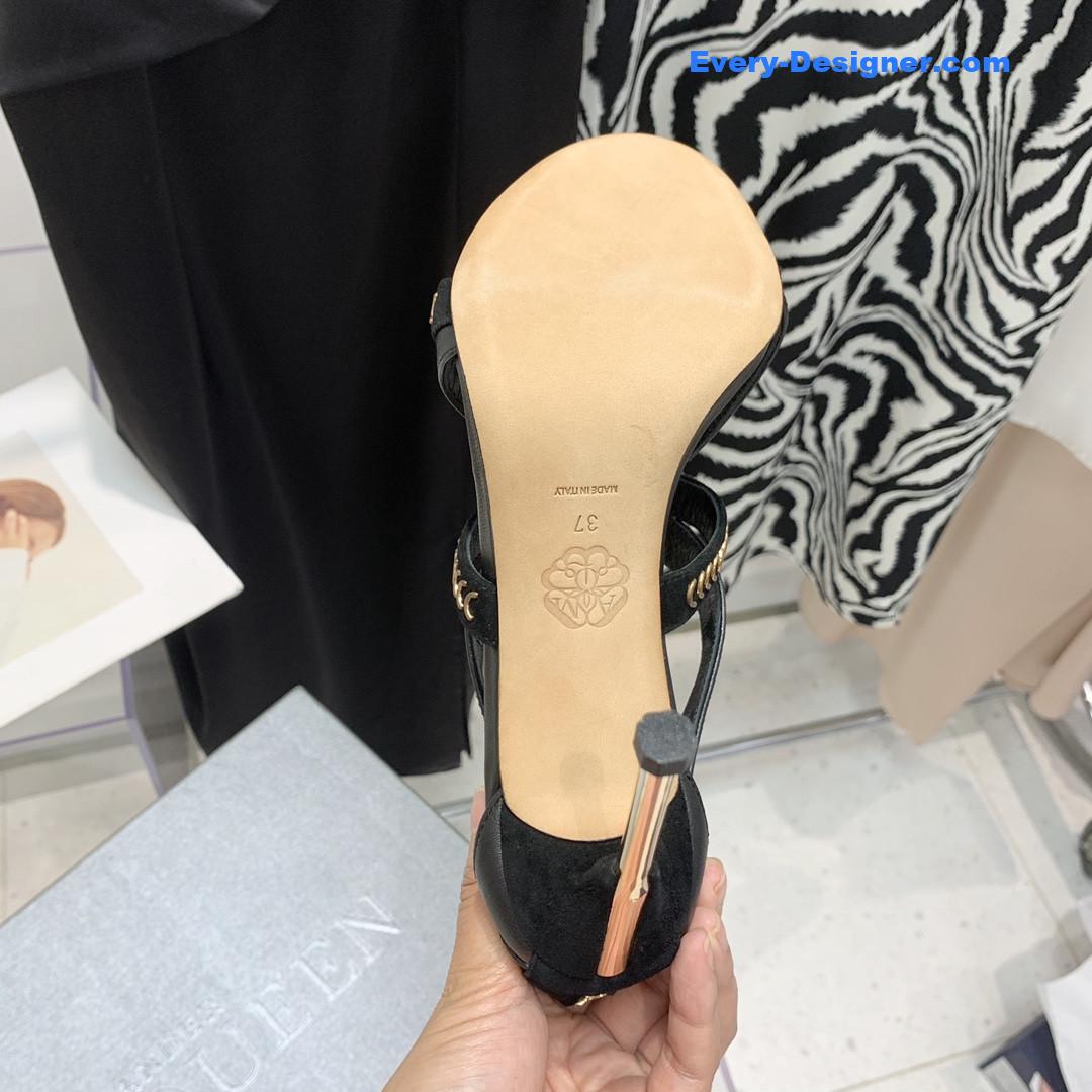 Alexander mcqueen metal embellished open toe sandals