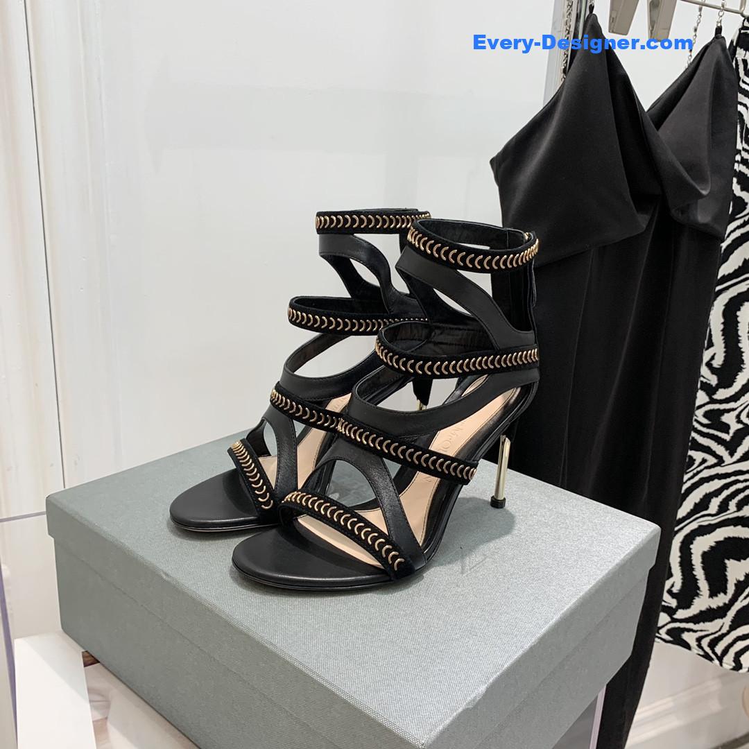 Alexander mcqueen metal embellished open toe sandals