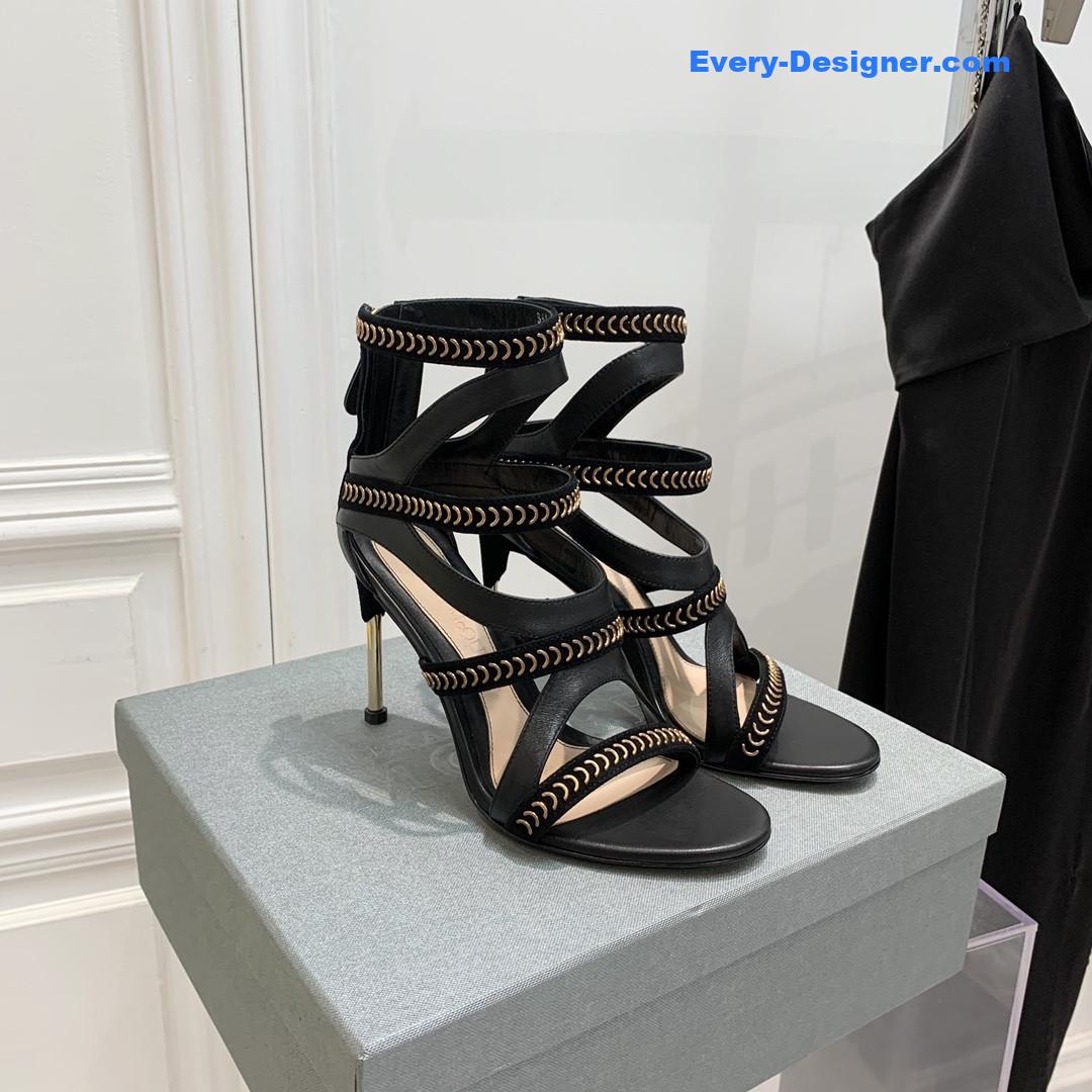 Alexander mcqueen metal embellished open toe sandals