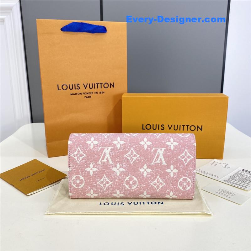 l0vis Vvtt0n lv denim jacquard sarah wallet