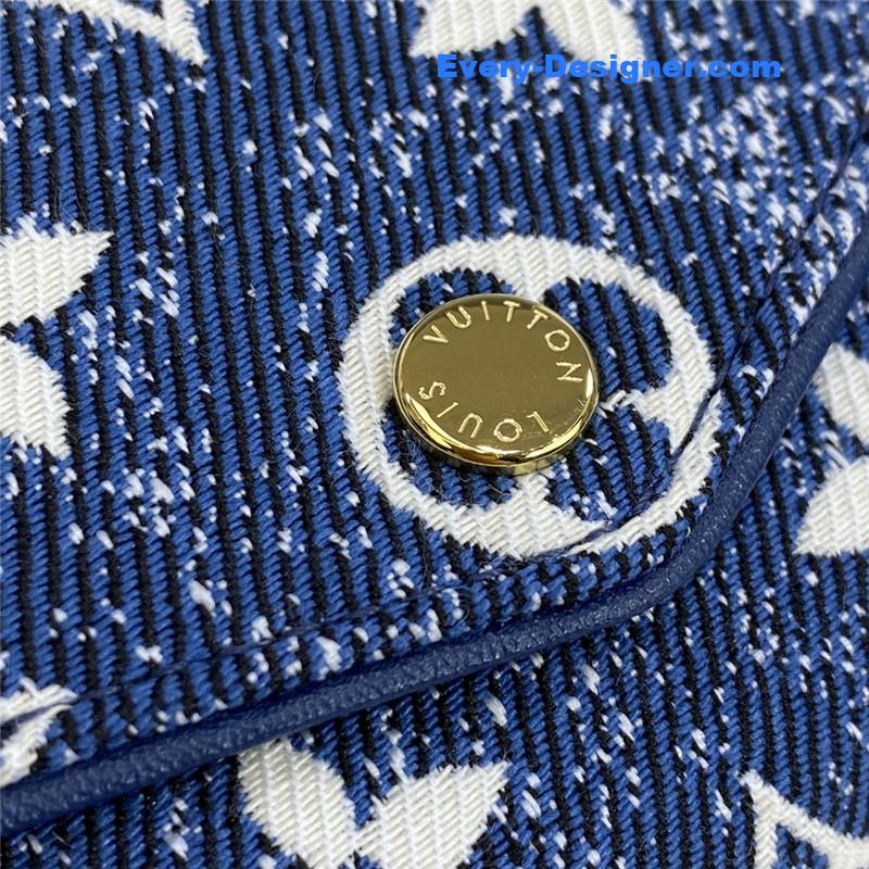 l0vis Vvtt0n lv denim jacquard sarah wallet