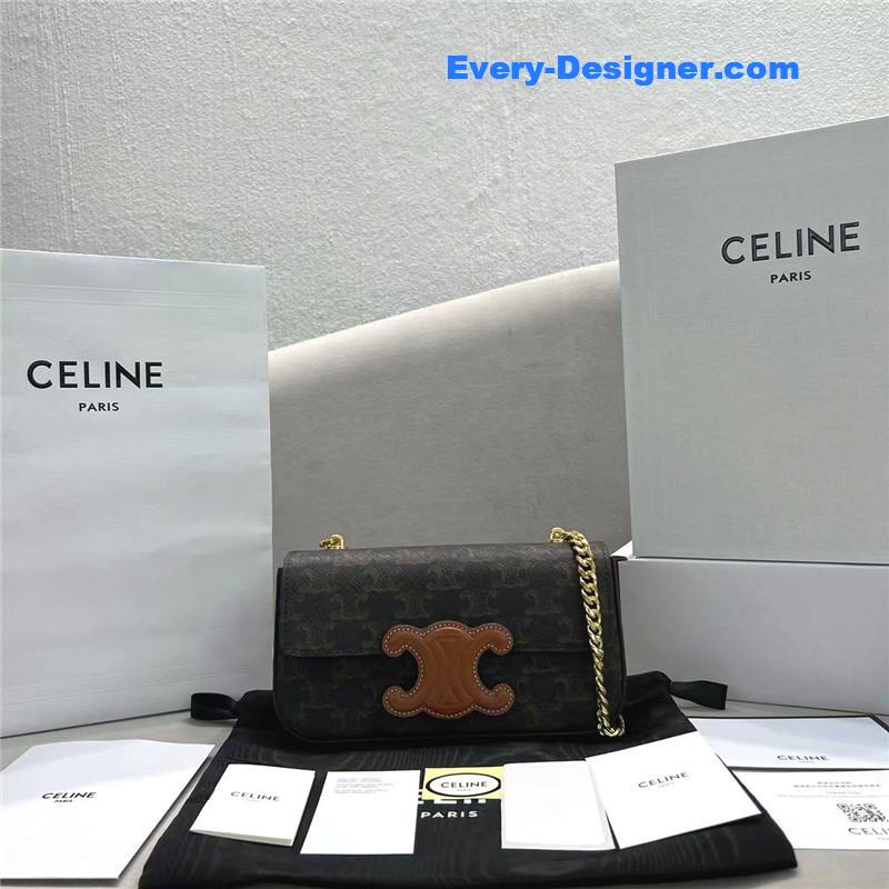 celine triomphe chain shoulder bag