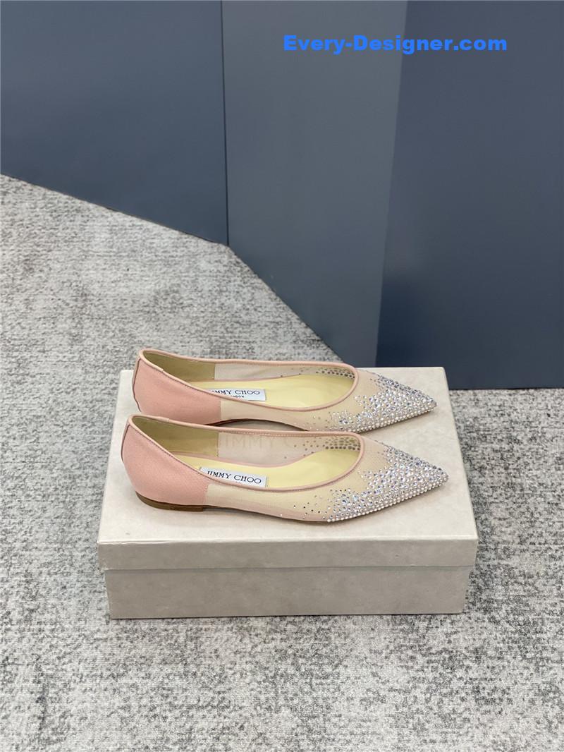 Jimmy Choo jc mesh hot diamond high-heeled shoes