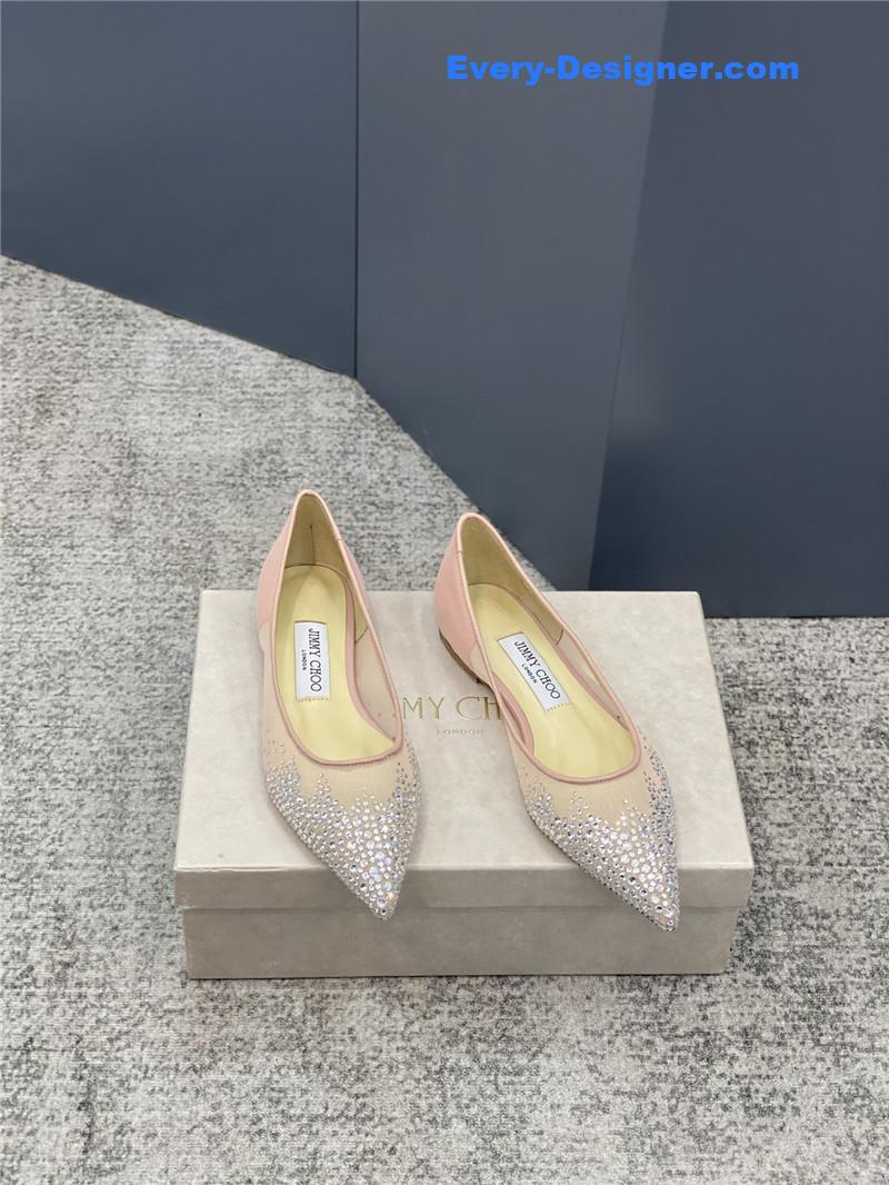 j1m*y ch00 jc mesh hot D1am0nd high-heeled shoes