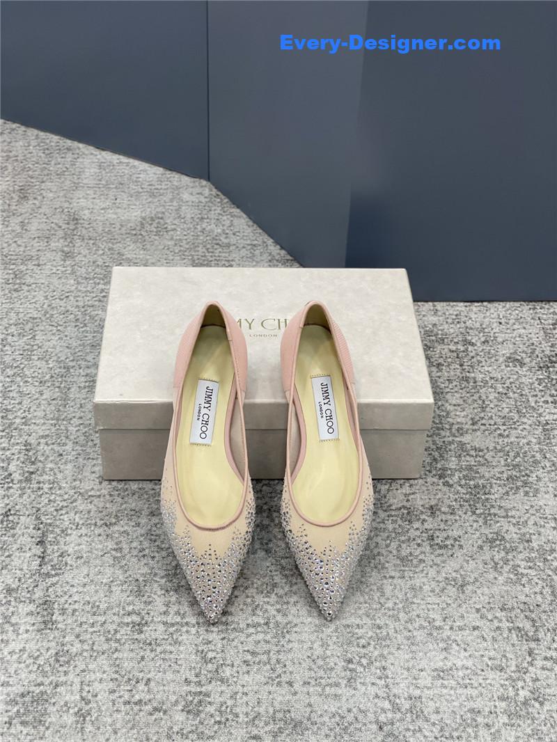 j1m*y ch00 jc mesh hot D1am0nd high-heeled shoes