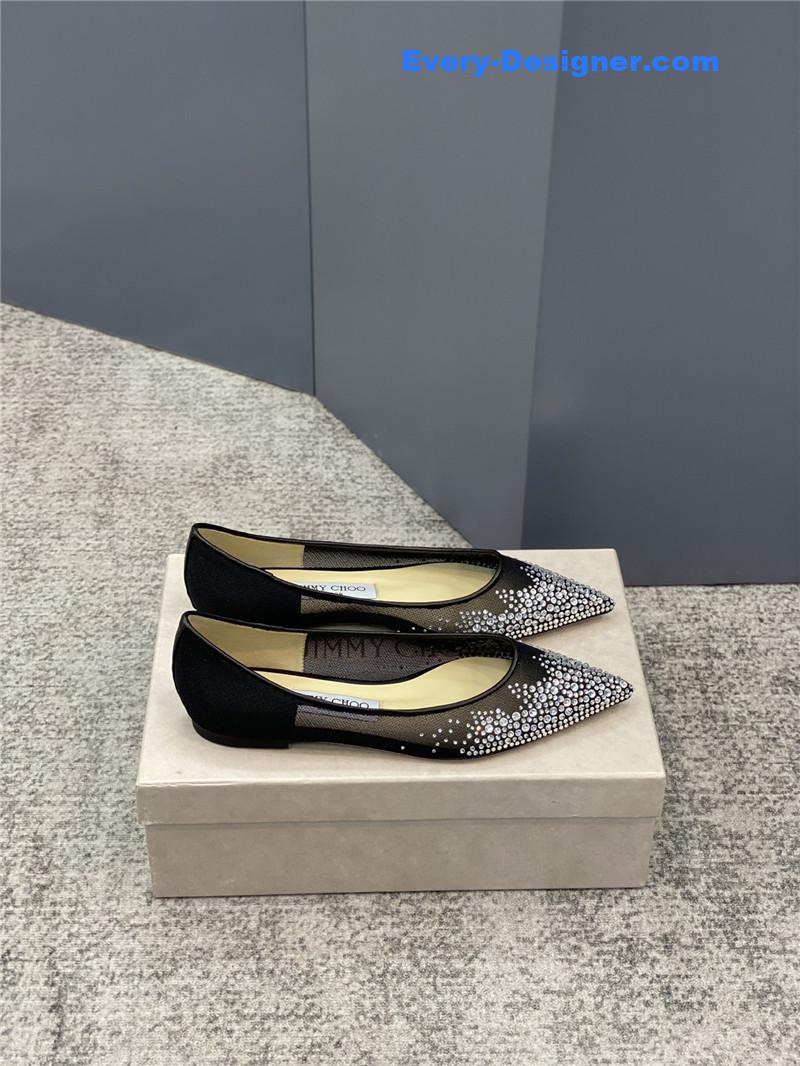 Jimmy Choo jc mesh hot diamond high-heeled shoes