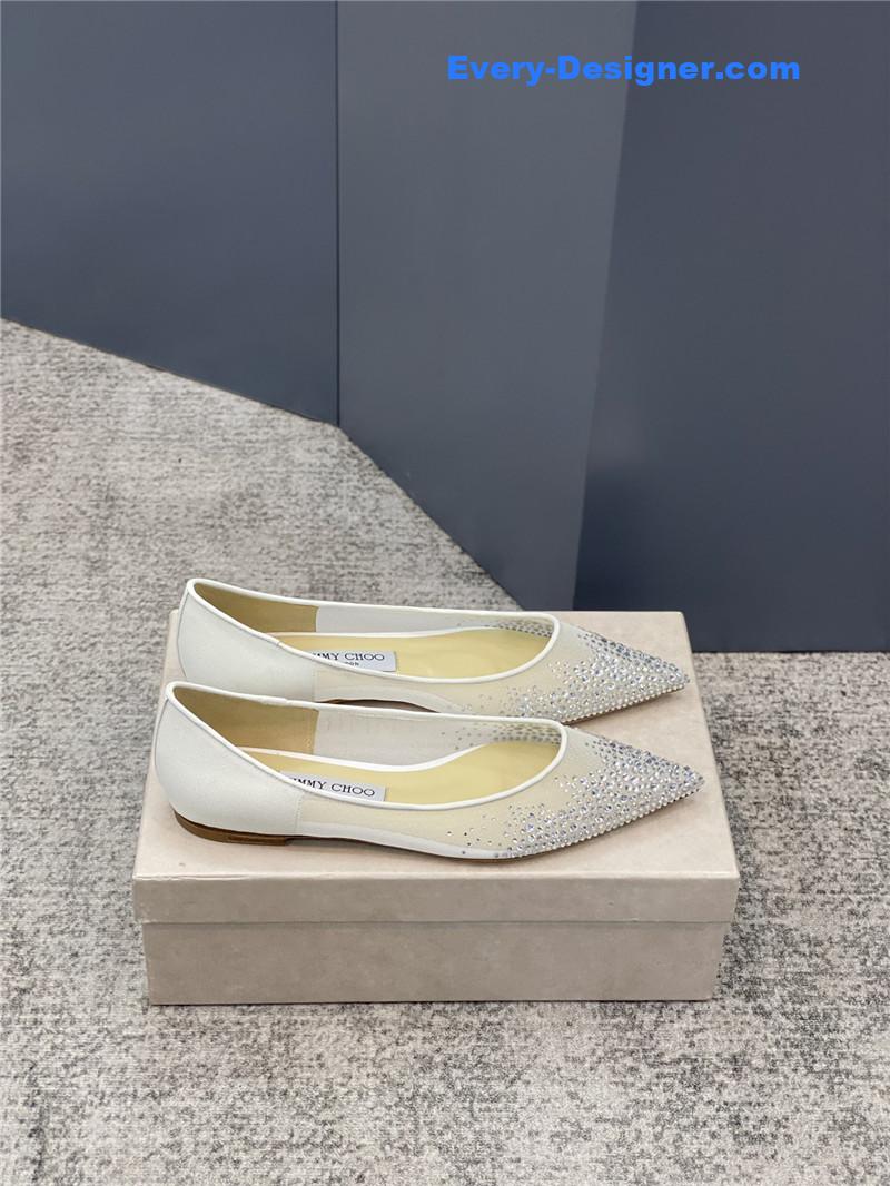 Jimmy Choo jc mesh hot diamond high-heeled shoes