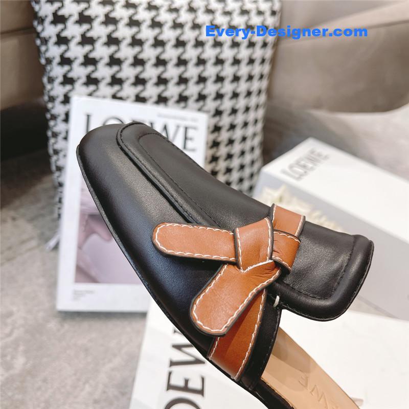L0ew* bow mule slippers