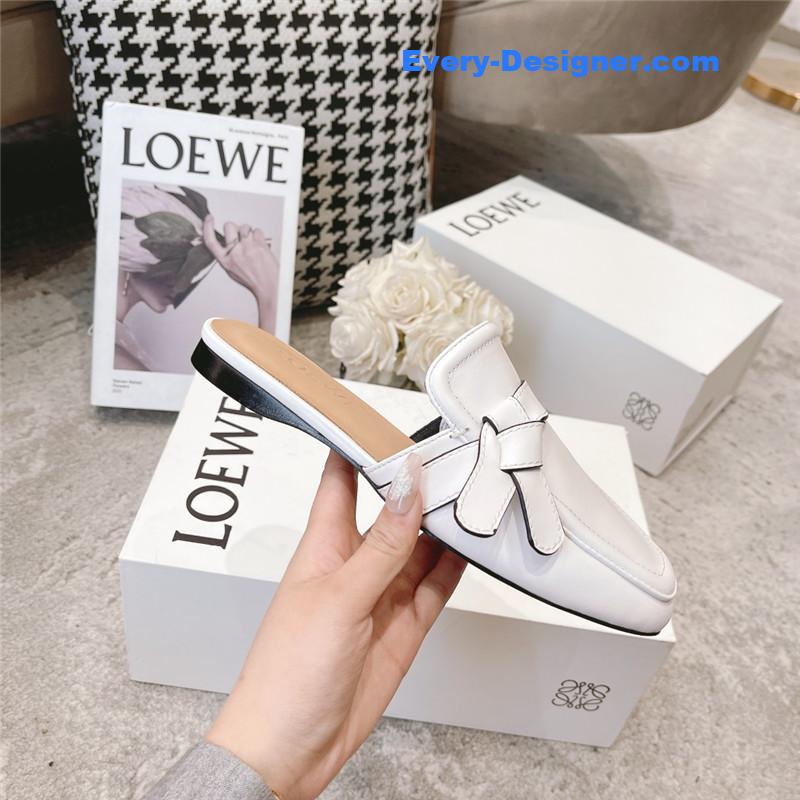 L0ew* bow mule slippers