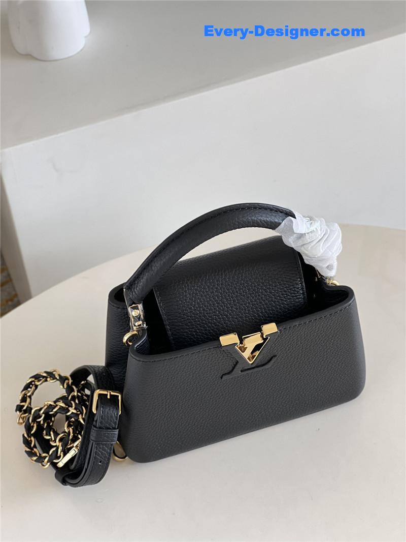 louis vuitton lv capucines mini bag black