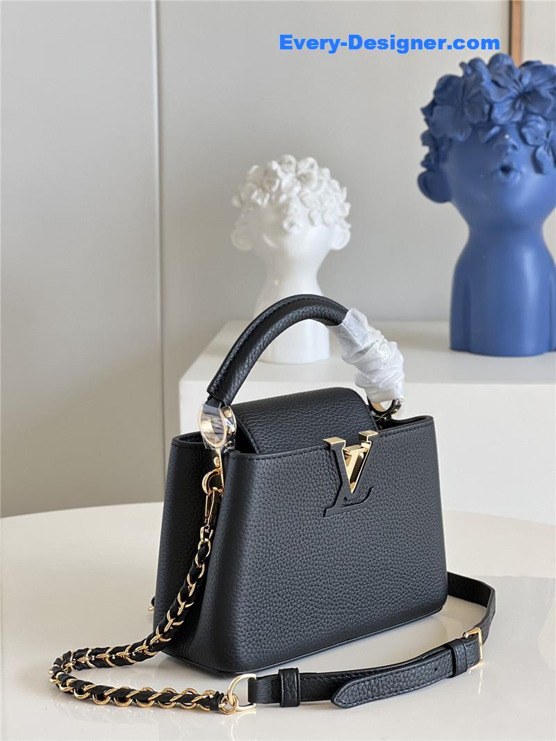 louis vuitton lv capucines mini bag black