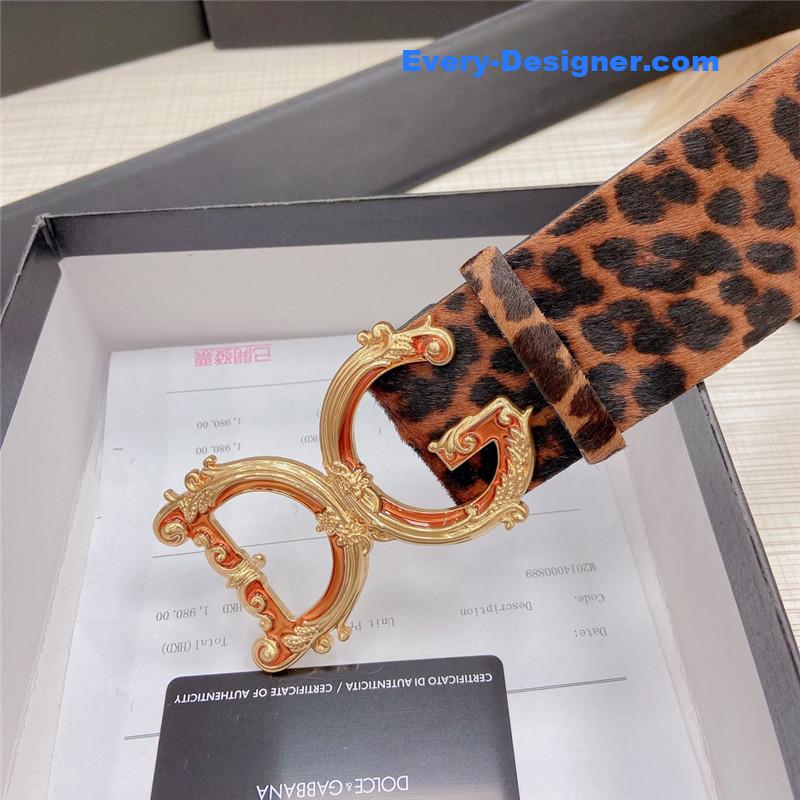 Dolce & Gabbana D&G logo leather belt