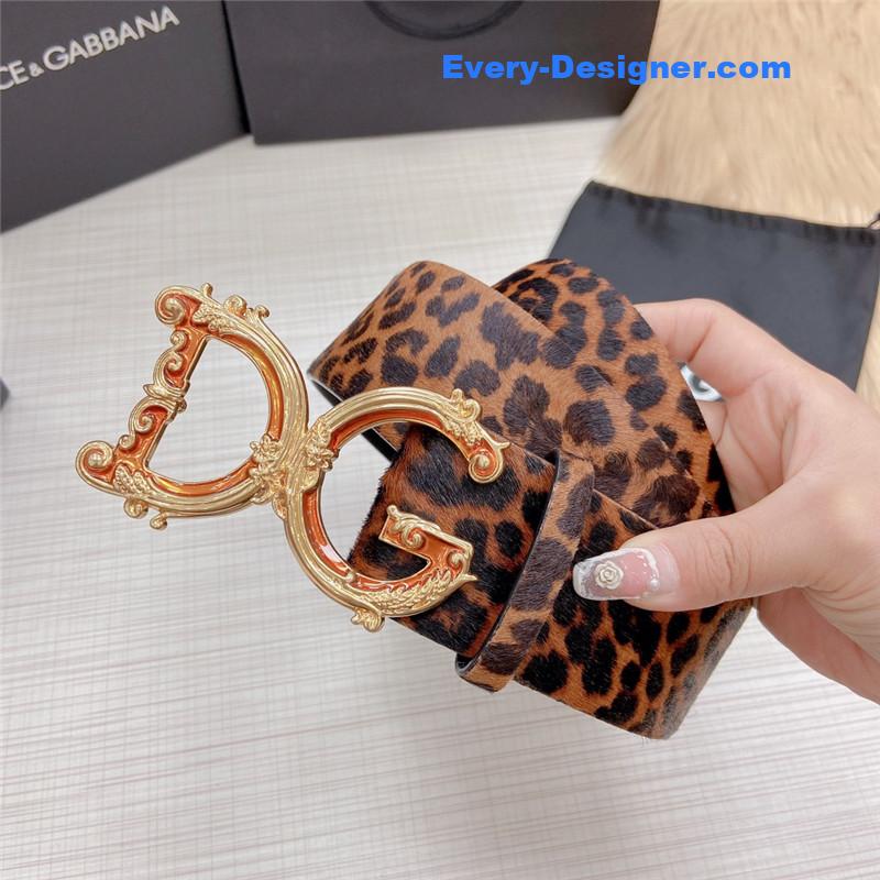 Dolce & Gabbana D&G logo leather belt