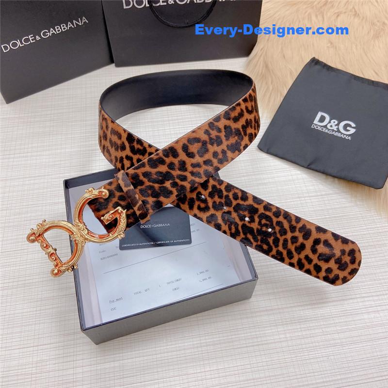Dolce & Gabbana D&G logo leather belt