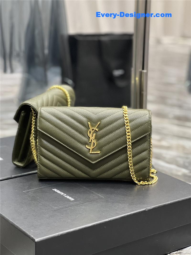 ysl monogram leather pouch