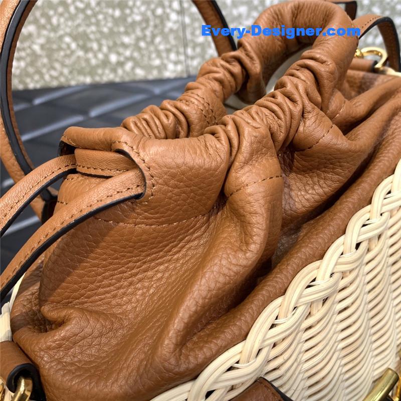 Va1e*ntin0 vlogo signature wicker bucket bag