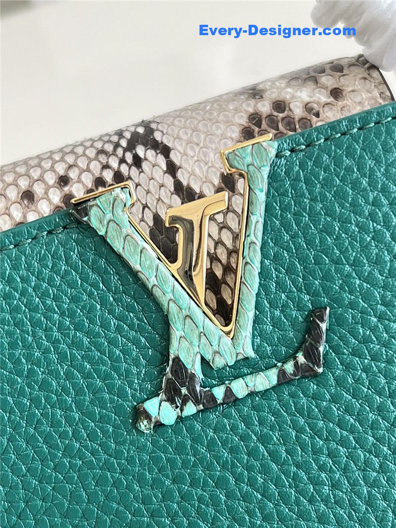 louis vuitton lv capucines mini bag green
