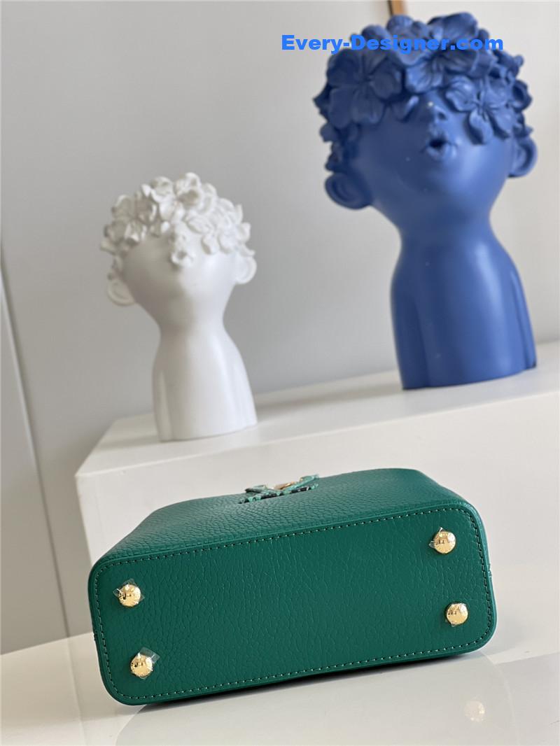 louis vuitton lv capucines mini bag green