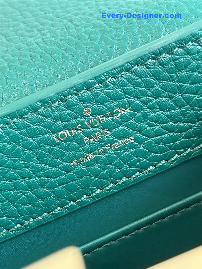 louis vuitton lv capucines mini bag green
