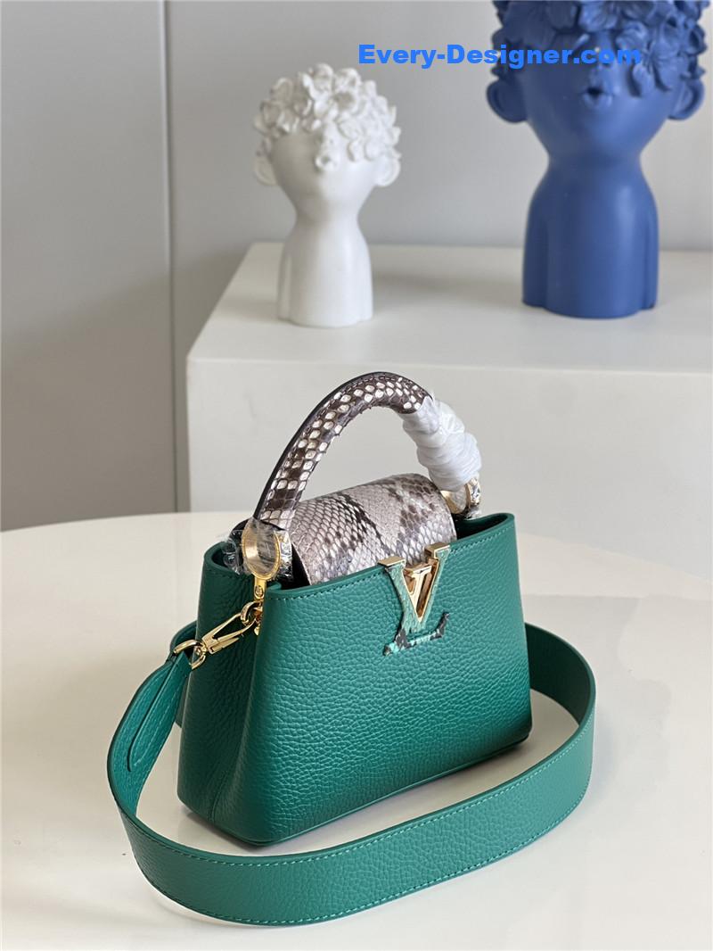 louis vuitton lv capucines mini bag green