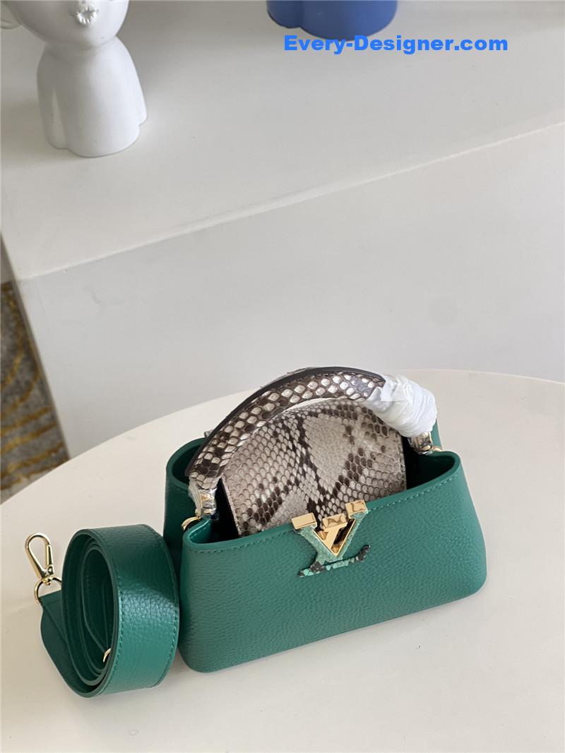 louis vuitton lv capucines mini bag green