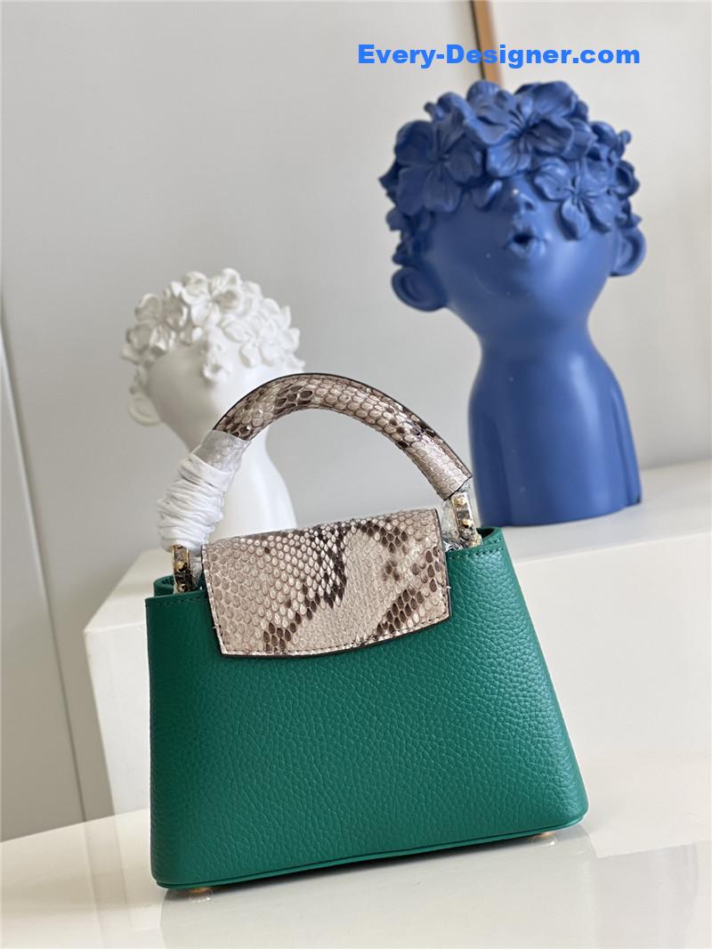 louis vuitton lv capucines mini bag green