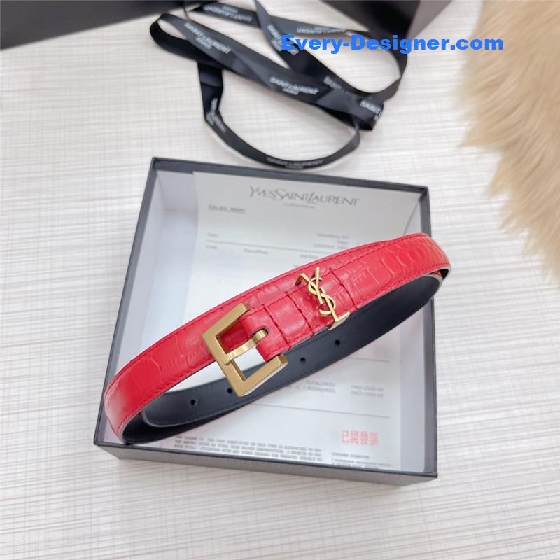 Y51 crocodile grain top layer leather belt