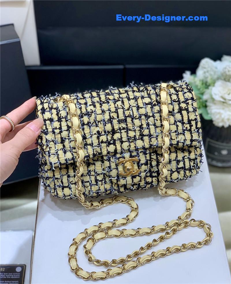 Ch**el cf fabric flap bag