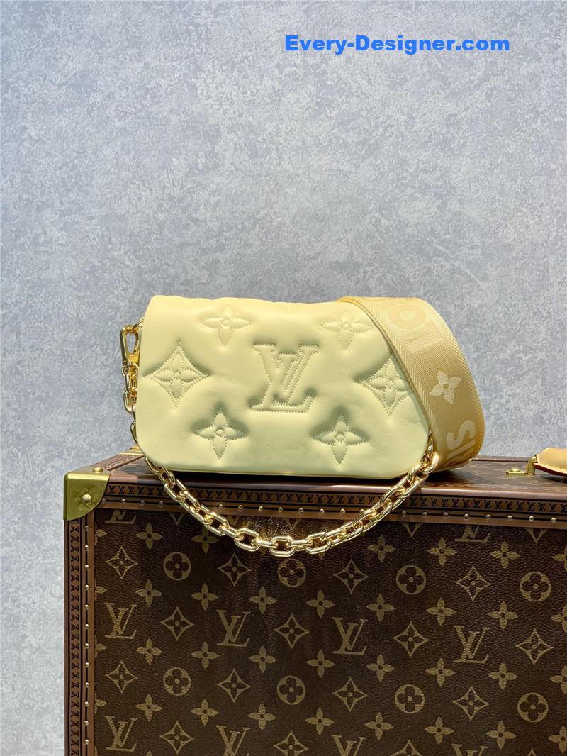 louis vuitton lv bubblegram wallet on strap bag