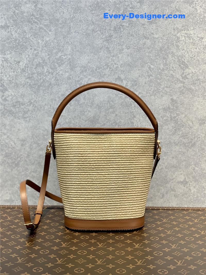 l0vis Vvtt0n lv knitted raffia bag