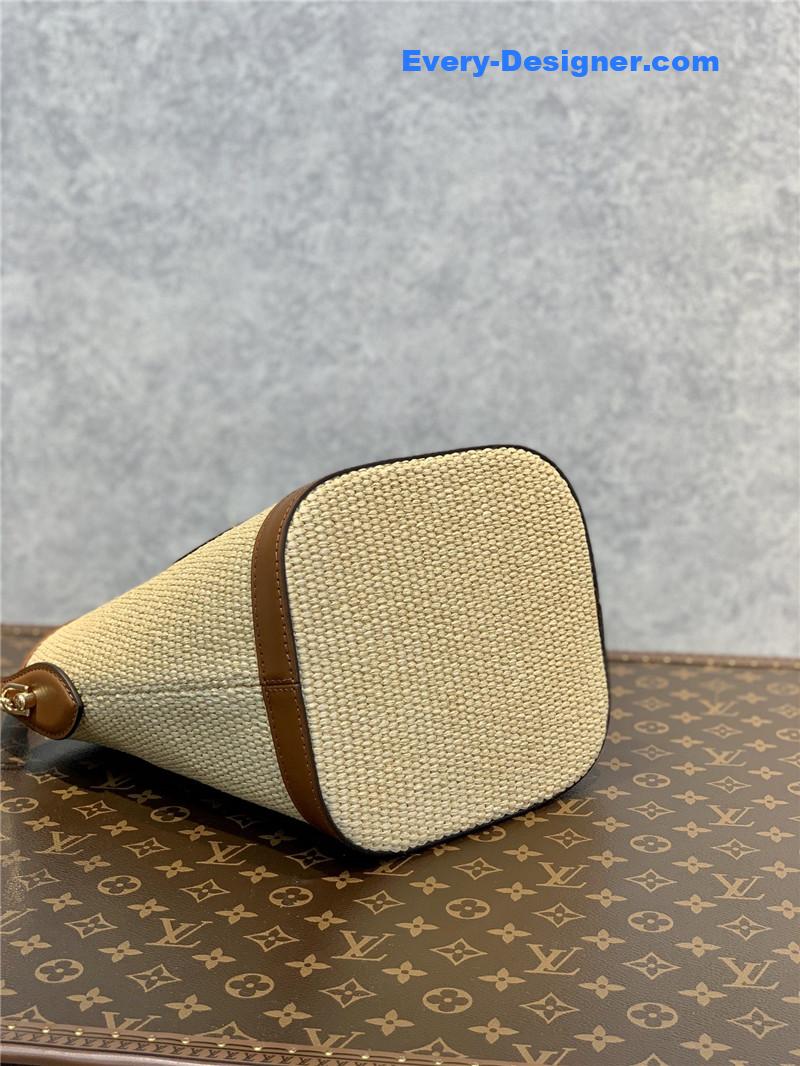 l0vis Vvtt0n lv knitted raffia bag