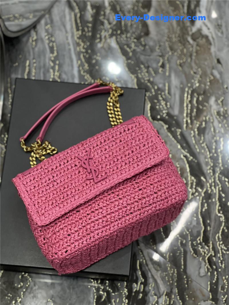 ysl niki raffia bag