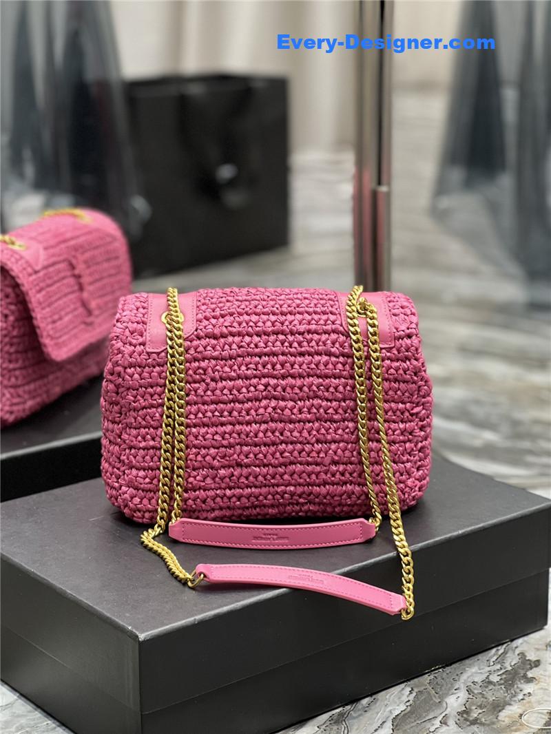 ysl niki raffia bag small