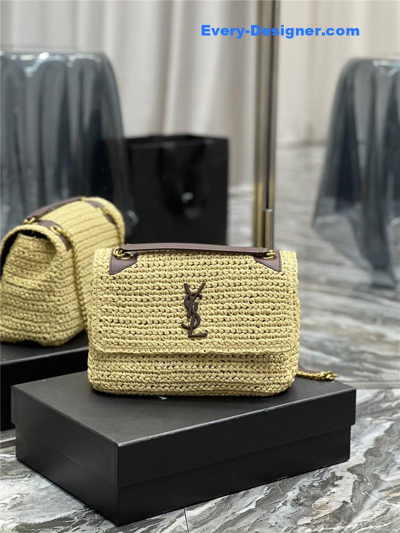 ysl niki raffia bag
