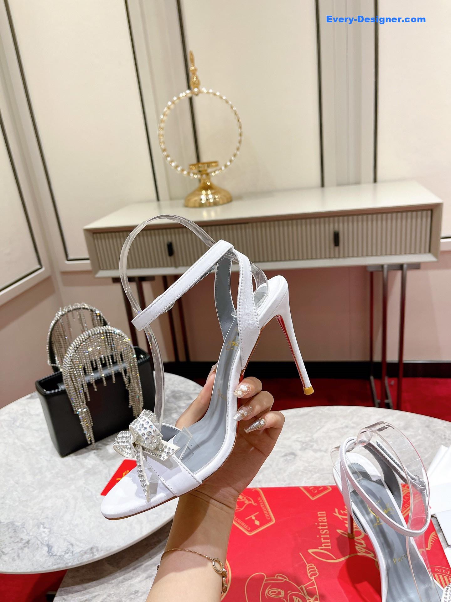 Chr1st1an louboutin strappy bow sandals