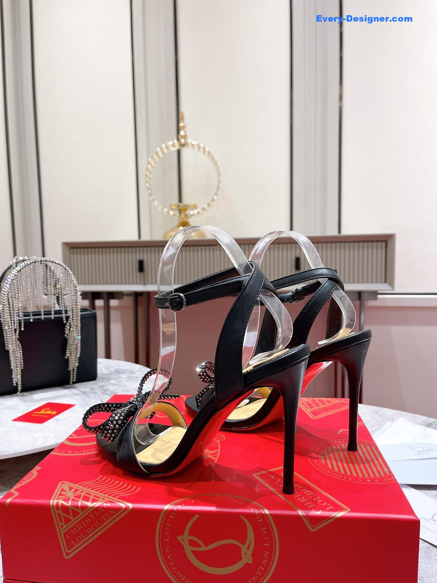 Chr1st1an louboutin strappy bow sandals